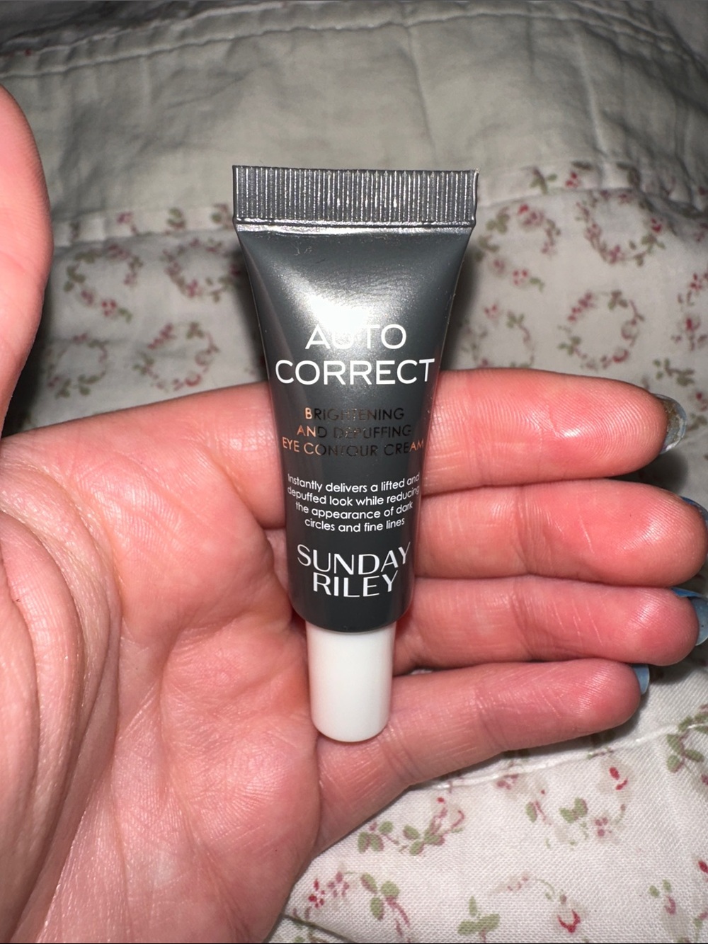 Sunday Riley Auto Correct Eye Primer in Gray and White Tube